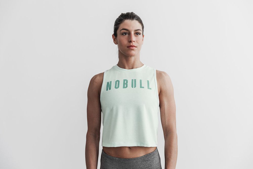 NOBULL Majice Bez Rukava Ženske - Nobull Muscle Tirkizne (467803-YXC)